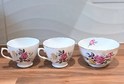 Buy Royal Vale ROSES Tea Cups And Bowl - Bone  China Pattern • 20£