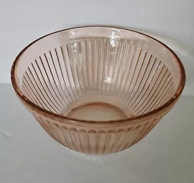 Buy Pink Depression Glass Mixing Bowl Hocking Glass Ribbed Footed 2.75  H X 5.25  W • 11.57£