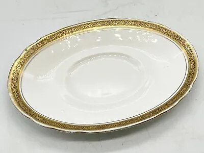 Buy Vintage Tuscan Bone China - England Made Gold Gilded Rim Sauce Gravy Boat Plate • 20.99£