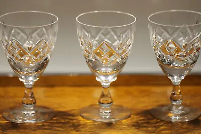 Buy Three Vintage Edinburgh Crystal Cordial / Liqueur / Sherry Glasses C1970 • 30£