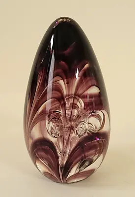 Buy Langham Amethyst Glass Conical Shaped Paperweight • 15£