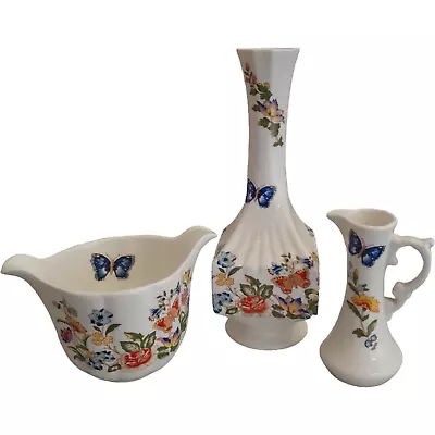 Buy Aynsley Cottage Garden Fine China 3 Pieces - Vase / Put / Ornament • 0.99£