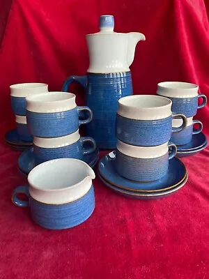 Buy Reduced Vintage Denby Chatsworth Coffee Set Used Excellent Cond 8 Cups/ Milk Jug • 16£