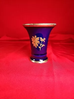 Buy BeautifulRoyal Porzellan Bavaria KPM  Vintage Vase Cobalt Blue Glass Floral Vase • 6.99£