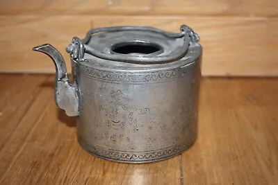 Buy 19th Century Chinese Pewter Teapot • 5£