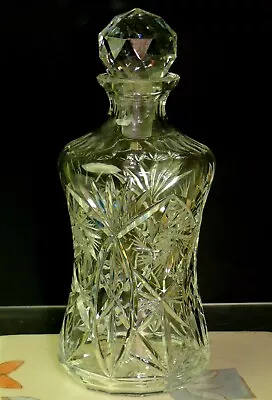 Buy Vintage Cut Glass Decanter Beautiful Very Heavy • 35£