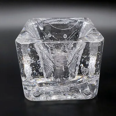 Buy Rare Kosta Boda Crystal Ice Cube Votive Candle Holder Controlled Bubbles • 43.62£