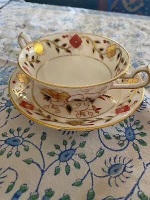 Buy Crown Derby Double Handled Soup Plates/bowls And Matching Saucers- See Pics • 9£