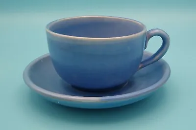 Buy Vintage CH Brannam Blue Cup & Saucer Devon Pottery • 17.95£