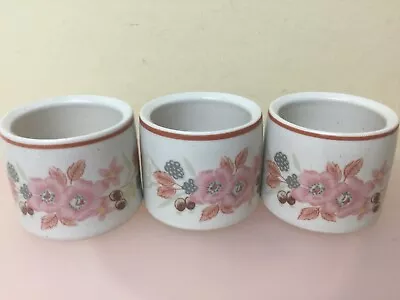 Buy Boots Hedge Rose 3 X Napkin Rings Superb Condition • 3.50£