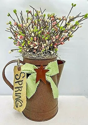 Buy Primitive Farmhouse Spring Pastel Pip Berry 12  Coffee Pot With Red Pip Berries • 28.32£