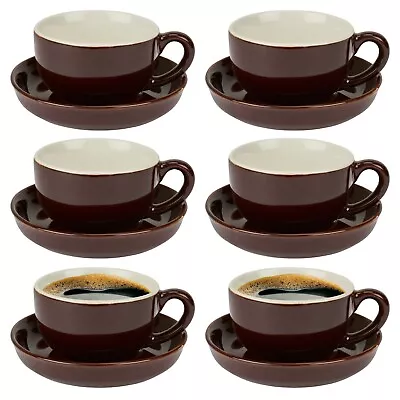 Buy Italian Demitasse Coffee Espresso Tea Cup & Saucer Set - 6pk | FREE DELIVERY • 9.99£