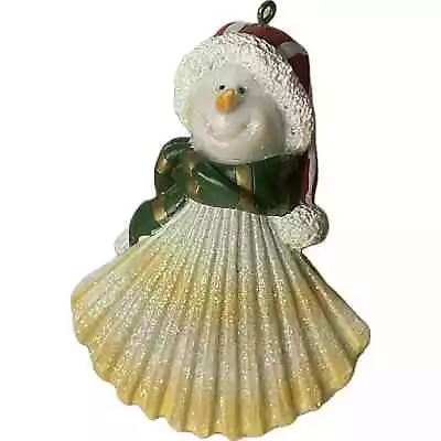 Buy Snowman Beach Theme Nautical Ornament Sea Shell Christmas • 14.43£