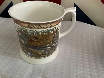 Buy Queens Fine Bone China Mug-“Angling” Fishing Themed Cup • 6.99£
