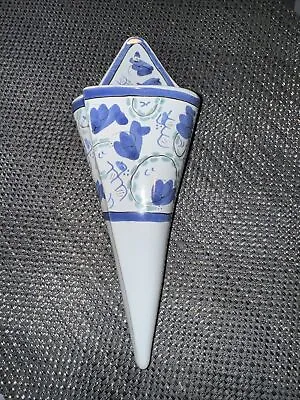 Buy Quimper French Faience Pottery Vintage Wall Pocket Flower Vase Spring Flowers • 42.63£