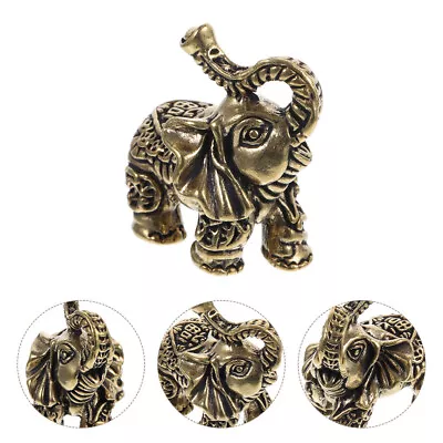 Buy  Brass Elephant Ornament Lovers Animal Statue Feng Shui Miniature Decor • 8.39£