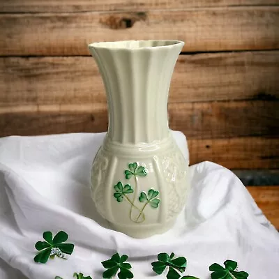 Buy Belleek Nadine Spill 1989 4.75  Irish Porcelain Vase Hand Painted Shamrocks • 15.34£