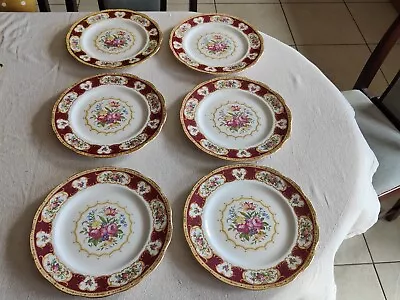 Buy Six Royal Albert   Lady Hamilton   10.25  Dinner Plates • 21.99£