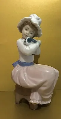 Buy Nao By Lladró Porcelain Figurine A BIG HUG Girl With Puppy By Regino Torrijos • 18£