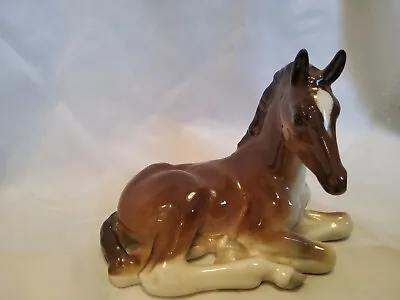 Buy 1970s Vintage Russia USSR Lomonosov Porcelain Recumbent Horse Figure Figurine • 24.99£