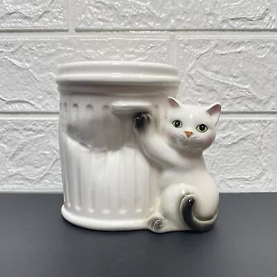 Buy St Michael 1986 Cat Crawling On Bin Porcelain Ceramic Figure Made In Japan • 14.99£