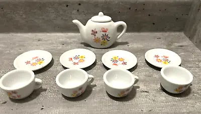 Buy China Tea Set Doll Size Cups Plates Teapot 10 Piece Porcelain • 9.44£
