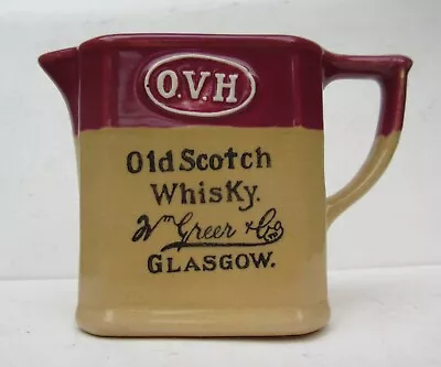 Buy Vintage Stoneware Whisky Jug. O.V.H Old Scotch Whisky, Wm Greer & Co Ltd,Glasgow • 26£