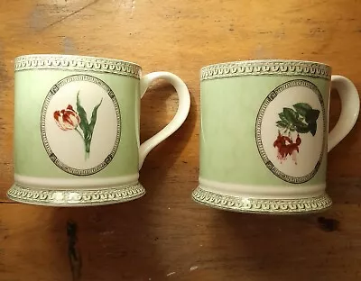 Buy 2 Very Rare Queens Rhs Applebee Collection Fine Bone China Mugs Floral Design • 24.99£