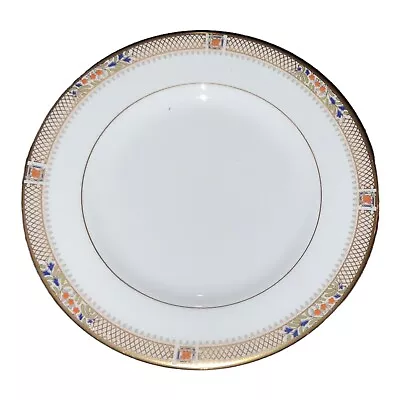 Buy Minton Caliph 2x Side Tea Plates 6.5” Off White Blue Orange Gold Design VGC • 18£