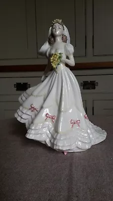 Buy Coalport Fine Bone China Figurine The Romantic Bride With Bouquet • 12£