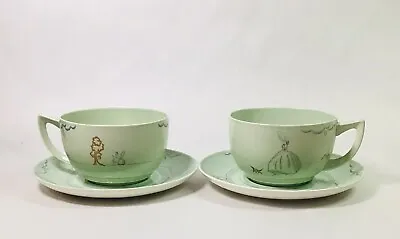 Buy RARE Pair Of Vintage Crinoline Lady BRANKSOME China Mid Century Tea Cup & Saucer • 25£