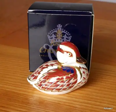 Buy Royal Crown Derby Swimming Duckling, LXI, Box,  Gold Stopper • 24£