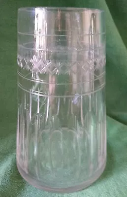Buy Vintage Cut Glass Tapered / Conical Vase  • 9.99£