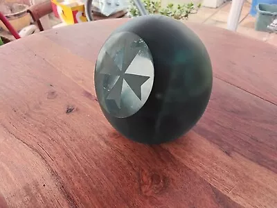 Buy Vintage Maltese Black Glass Paper Weight By Mdina  • 6£