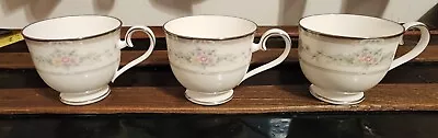 Buy Noritake  Rose Memento  Tea Cups Set Of 3 • 7.20£