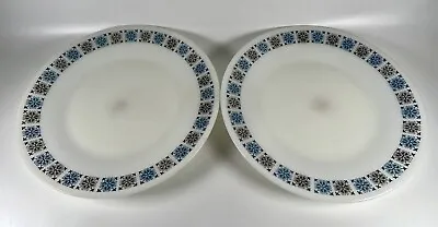 Buy X2 Pyrex JAJ Chelsea Dinner Plates Vintage White Glass • 9.99£