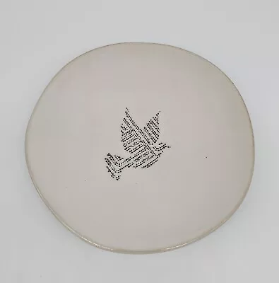 Buy HEARTH HAND Plate 7  Gray Dove Stoneware Bird Impressed Stamp Snack Appetizer • 5.75£