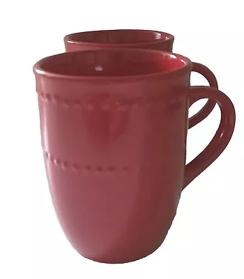 Buy Lot Of (2) Royal Norfolk Red Dishwasher Microwave Safe Coffee/Tea Cup Mugs • 8.48£
