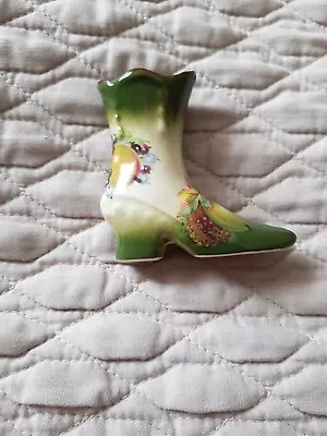 Buy Mayfayre Staffordshire Pottery Boot Shoe Fruit Pattern Mayfair Ornament 10cm • 14£