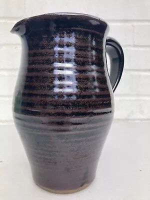 Buy Stoneware Handmade Tenmoku Glazed Studio Pottery Jug 8  Tall With Potters Mark • 9.95£