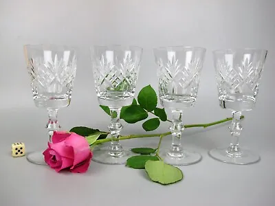 Buy Cut Crystal Wine Glasses Goblets X 4. Vintage Set. Top Quality. 150ml 5.5  • 24.99£