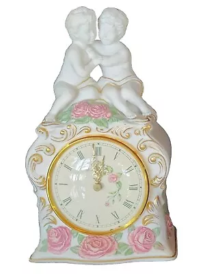 Buy The First Embrace Fine Porcelain Clock By The Franklin Mint From 1987 • 9.95£