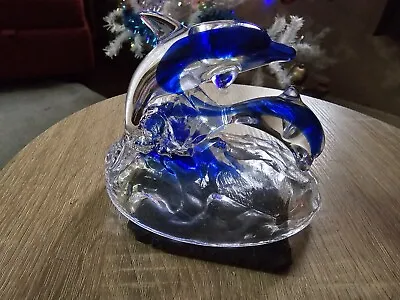 Buy Crystal D'Arques Lead Crystal Dolphin Glass Statue/Ornament • 10£