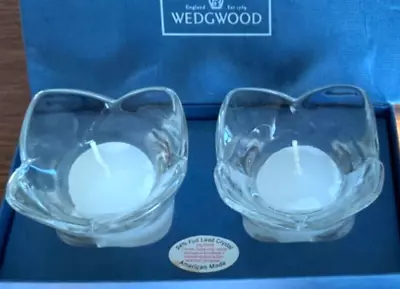 Buy VTG - Two Wedgwood Crystal Votives ~ Tea Lights ~ Candle Holders W/Box ~ U.S.A. • 11.58£