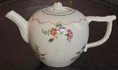 Buy 18th C Chinese Meissen Style Famille Rose Bullet Shaped Teapot - Wishbone Handle • 184.99£