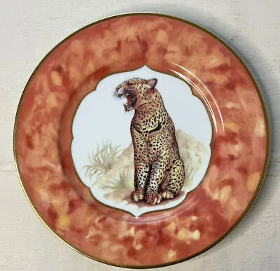 Buy Godinger 1855 Email De LImoges Safari CHEETAH 10  Dinner Decorative Plate Rare • 20.87£