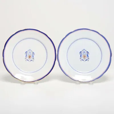 Buy Booths Ltd England Armorial Heraldic Lunch Plates 9.25  Vintage Rare 1930s Pair • 115.29£