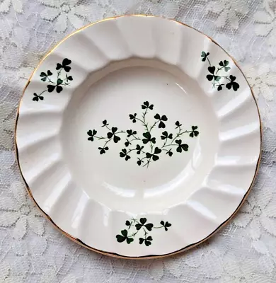 Buy Carrigaline Pottery White With Green Lucky Clover Plate, Ash Tray, Dish Ireland • 4.50£