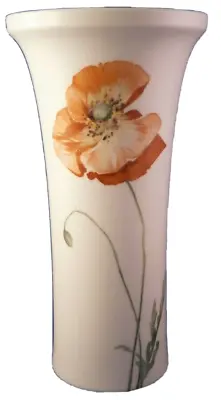 Buy Superb 20thC KPM Berlin Porcelain Orange Poppy Elegant Vase Porzellan German • 320.24£