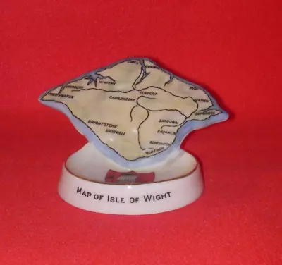 Buy Vectis Crested China Map Of Isle Of White Isle Of White Crest • 12.99£
